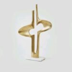 Eternity Marble Basa Aluminum Table Accent