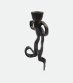 Black Powder Coated Aluminum Tie Candle Holder - Image 3