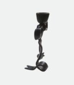 Black Powder Coated Aluminum Tie Candle Holder - Image 2