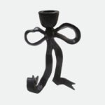 Black Powder Coated Aluminum Tie Candle Holder