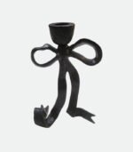 Black Powder Coated Aluminum Tie Candle Holder