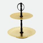 Nickel Plated Aluminum Double Cake Stand